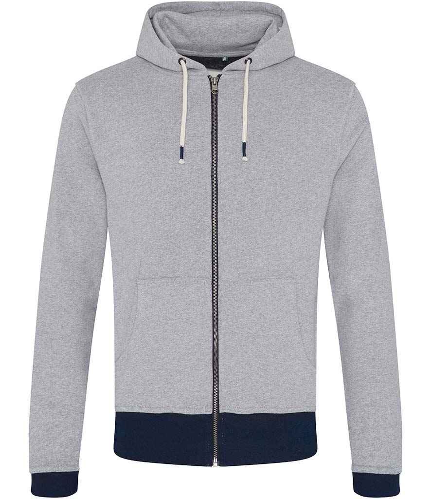 EA051 Heather Grey/Navy Front