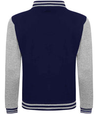 JH043 Oxford Navy/Heather Grey Back